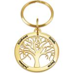 Reduzierte Goldene Schlüsselanhänger & Taschenanhänger aus Silber personalisiert für Damen 