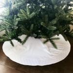 Weiße Bestickte The Smiths Weihnachtsbaumdecken personalisiert 