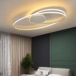 80W Rechteck Deckenlampe Acryl Einfache Ultradünn Für Wohnzimmer-schwarz Warmes Weiß HoaLit Moderne LED Holz Deckenleuchte 