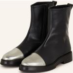 Reduzierte Schwarze Pertini Ankle Boots & Klassische Stiefeletten mit Reißverschluss aus Glattleder für Damen Größe 37,5 