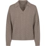 Reduzierte Beige Peserico V-Ausschnitt Kaschmir-Pullover aus Wolle für Damen Größe L 