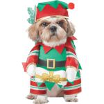 Pet Elf Pup Christmas Santa Animal Xmas Outfit Fancy Dress Costume