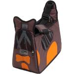 PetEGO Boba FF BO Transporttasche für Haustiere Boby Bag New Forma Rahmen Bambusmuster, braun/orange
