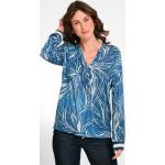 Blaue Peter Hahn V-Ausschnitt Blusenshirts & Schlusen mit Vogel-Motiv aus Jersey maschinenwaschbar für Damen Größe M 