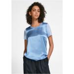 Blaue Casual Halblangärmelige Nachhaltige Blusenshirts & Schlusen mit Tiermotiv aus Jersey maschinenwaschbar für Damen Größe XL 