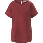 Bordeauxrote Kurzärmelige Shirts mit Tasche mit Tiermotiv ohne Verschluss maschinenwaschbar für Damen Größe L 