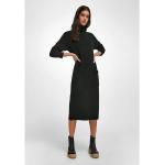 Schwarze Unifarbene Casual Peter Hahn Maxi Sommerkleider mit Vogel-Motiv aus Wolle für Damen Größe XL 