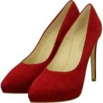 Rote Peter Kaiser Spitze Pfennigabsatz High Heels & Stiletto-Pumps aus Veloursleder für Damen Größe 39,5 