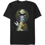 Schwarze Kurzärmelige Peter Pan Tinkerbell T-Shirts aus Baumwolle für Herren Größe 3 XL 