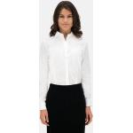 Weiße Unifarbene Bügelfreie Blusen aus Flanell für Damen für den für den Frühling 