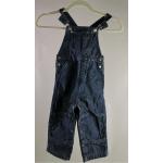 Blaue Petit Bateau U-Boot-Ausschnitt Kinderjeanskleider aus Baumwolle 