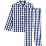 Blaue Karo Petit Bateau Bio Kinderschlafanzüge & Kinderpyjamas aus Baumwolle für Jungen 