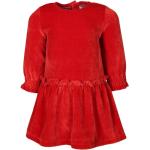 Rote Langärmelige Petit Bateau U-Boot-Ausschnitt Kinderlangarmkleider aus Baumwolle für Mädchen Größe 68 