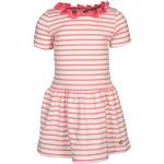 Reduzierte Pinke Gestreifte Kurzärmelige Petit Bateau U-Boot-Ausschnitt Jerseykleider für Kinder mit Rüschen aus Jersey für Mädchen Größe 80 für den für den Sommer 