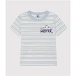 Reduzierte Hellblaue Petit Bateau U-Boot-Ausschnitt Printed Shirts für Kinder & Druck-Shirts für Kinder aus Baumwolle Größe 104 