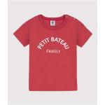 Reduzierte Rote Melierte Petit Bateau U-Boot-Ausschnitt Printed Shirts für Kinder & Druck-Shirts für Kinder aus Baumwolle Größe 116 