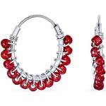 Nickelfreie Silberne Boho Bling Jewelry Edelsteinohrringe mit Türkis für Damen Weihnachten 