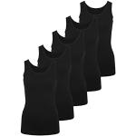 Schwarze Petite Fleur Damenträgerhemden & Damenachselhemden aus Baumwolle Größe L Petite 5-teilig 
