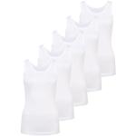 Weiße Petite Fleur Damenträgerhemden & Damenachselhemden aus Baumwolle Größe XS Petite 5-teilig 