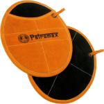 Orange Petromax Topflappen aus Leder 