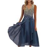 Silberne Karo Vintage Kurzärmelige Cinderella V-Ausschnitt Kurze Abendkleider mit Glitzer aus Chiffon für Damen Übergrößen Große Größen für den für den Sommer 