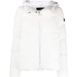 Reduzierte Weiße Gesteppte Peuterey Stehkragen Daunenjacken mit Kapuze mit Reißverschluss mit Kapuze für Damen Größe XS für den für den Winter 