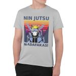 Pew Pew Matafaka Naruto Ninja Face Sasuke Anime Manga pewpew Katze Retro Anime T Shirt Herren Bio Baumwolle