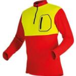 Pfanner Zipp-Neck Shirt - Langarm Rot/Neongelb S
