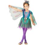 Graue Buttinette Pfau-Kostüme aus Jersey für Kinder Größe 116 