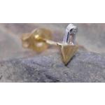 Goldene Juwelier Harnisch Diamant Ohrringe aus Gold 14 Karat für Herren 
