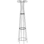 Pflanzenstütze Obelisk Maxima, ø 50 cm, Höhe 198 cm, Metall, pulverbeschichtet, dunkelgrün - Dehner