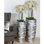 Reduzierte Silberne 37 cm Gilde Runde Pflanzkübel & Blumentöpfe 