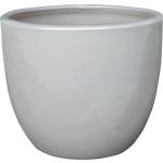 Weiße 33 cm Runde Kräutertöpfe 33 cm glänzend aus Keramik Indoor 