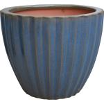 Blaue 30 cm Runde Pflanzkübel & Blumentöpfe 30 cm aus Keramik Indoor 