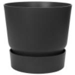 Schwarze 30 cm Elho Runde Pflanzkübel & Blumentöpfe 30 cm aus Kunststoff Outdoor 