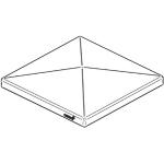 Pfostenkappe Osmo ALU-Cladding Rhombus für Pfosten 9 x 9 cm anthrazit