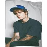 Justin Bieber Kuscheldecken & Wohndecken aus Fleece maschinenwaschbar 150x200 