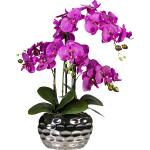 Violette Künstliche Orchideen aus Silber 14-teilig 