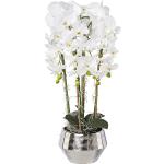Silberne Runde Künstliche Orchideen 