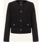 Schwarze Phase Eight Boucle-Jacken aus Bouclé für Damen Größe L 