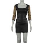 Schwarze Philipp Plein Mini Minikleider & kurze Kleider mit Nieten aus Leder für Damen Größe S 