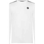 Reduzierte Weiße Langärmelige Philipp Plein T-Shirts für Herren Größe XXL 