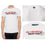Reduzierte Weiße Philipp Plein T-Shirts für Herren Größe 4 XL für den für den Sommer 