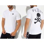 Reduzierte Weiße Philipp Plein Herrenpoloshirts & Herrenpolohemden Größe 5 XL 