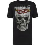 Philipp Plein, Round Neck SS F T-shirt Black, Herren, Größe: 2XL