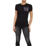 Reduzierte Schwarze Philipp Plein Rundhals-Ausschnitt T-Shirts aus Baumwolle für Damen Größe L 