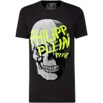 Reduzierte Schwarze Philipp Plein T-Shirts mit Totenkopfmotiv für Herren Größe XXL 