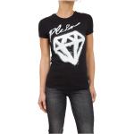 Reduzierte Schwarze Philipp Plein T-Shirts aus Baumwolle für Damen Größe L 