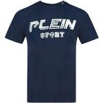 Marineblaue Plein Sport T-Shirts aus Baumwolle für Herren Größe M 