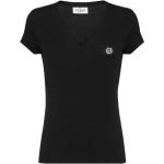 Schwarze Philipp Plein T-Shirts für Damen Größe L 